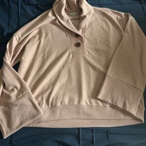 Women's pink Sweater with Button Detail